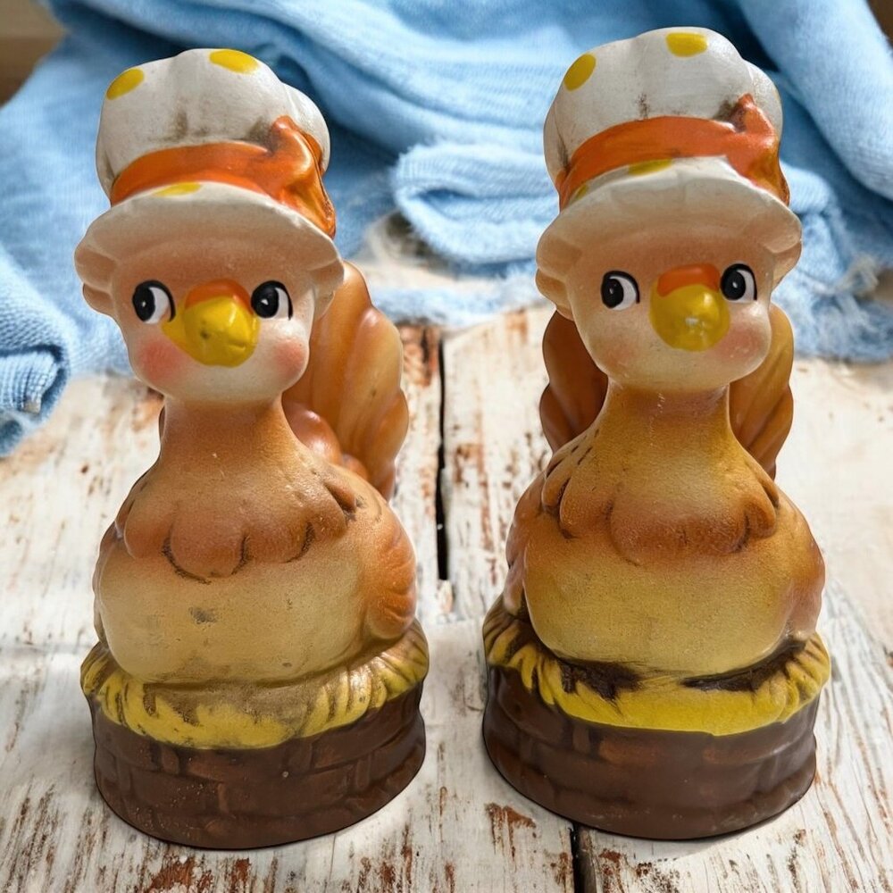 Vintage Josef Originals‎ Japan Turkey Thanksgiving Salt & Pepper Shakers